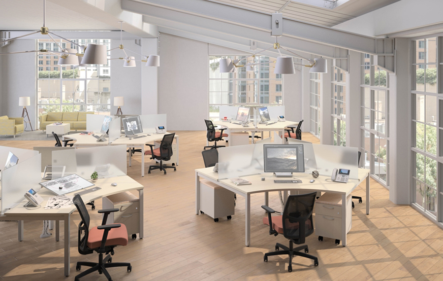 Elegant office with natural light