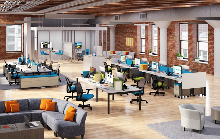 Industrial loft style office